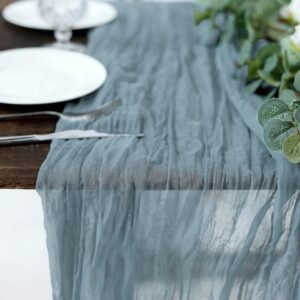 gauze-cheesecloth-10ft-table-runner-dusty-blue-rustic-boho-stylejpg