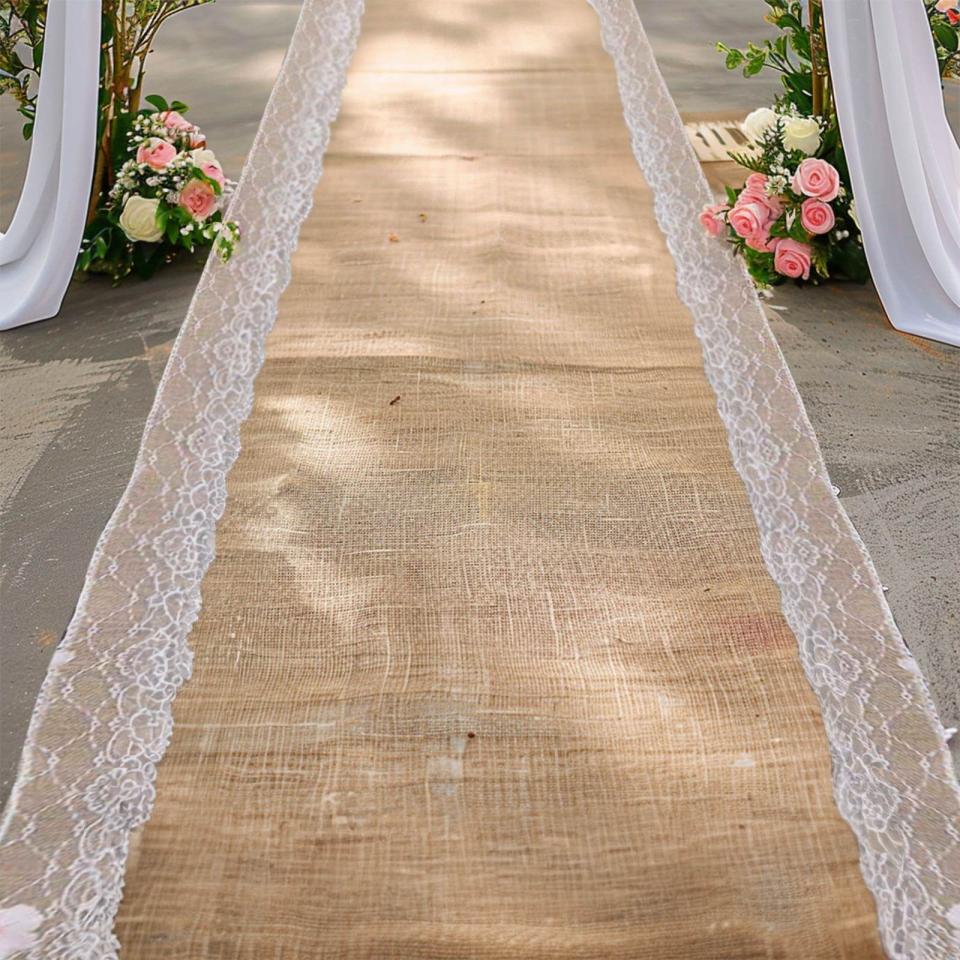 Jute Burlap Aisle Runner 30ft